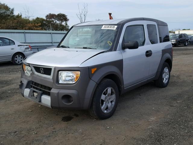 5J6YH28544L033332 - 2004 HONDA ELEMENT EX SILVER photo 2