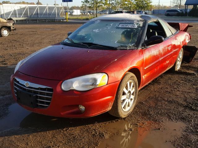 1C3EL75RX4N328309 - 2004 CHRYSLER SEBRING GT RED photo 2