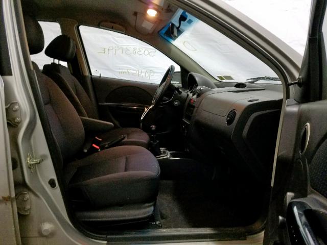 KL1TD66687B772316 - 2007 CHEVROLET AVEO BASE ვერცხლისფერი ფოტო 5