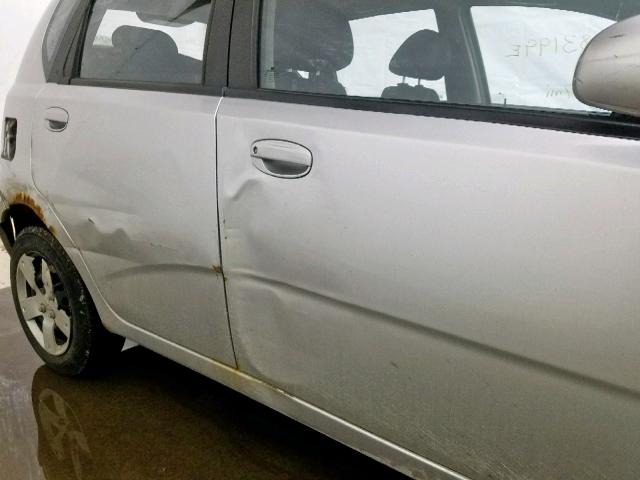 KL1TD66687B772316 - 2007 CHEVROLET AVEO BASE ვერცხლისფერი ფოტო 9