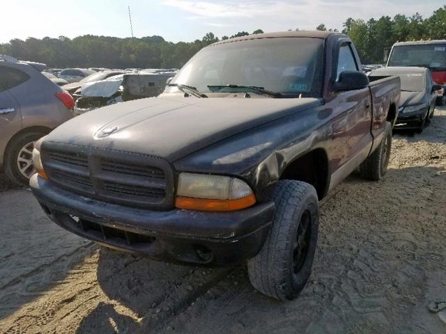 1B7GG26N8YS696972 - 2000 DODGE DAKOTA BURGUNDY photo 2