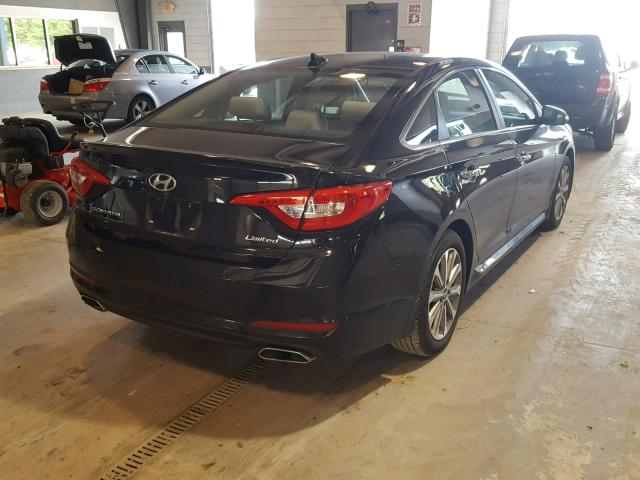 5NPE34AF3GH307683 - 2016 HYUNDAI SONATA SPO BLACK photo 4