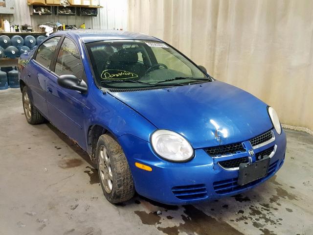 1B3ES56CX5D193869 - 2005 DODGE NEON SXT BLUE photo 1