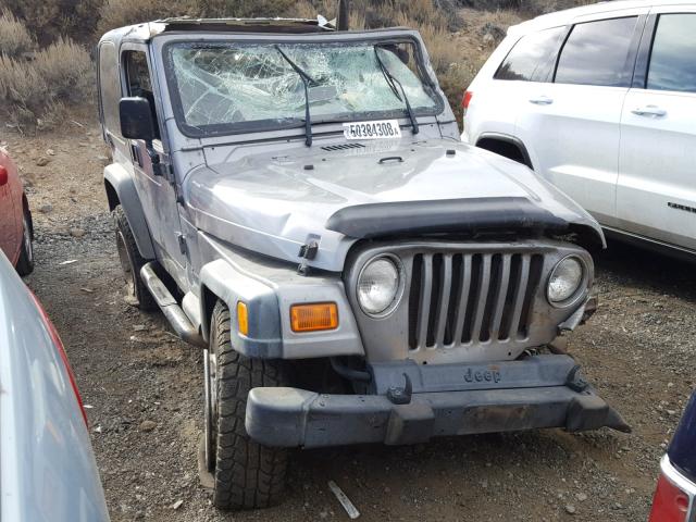 1J4FA49S6YP793949 - 2000 JEEP WRANGLER / GRAY photo 1