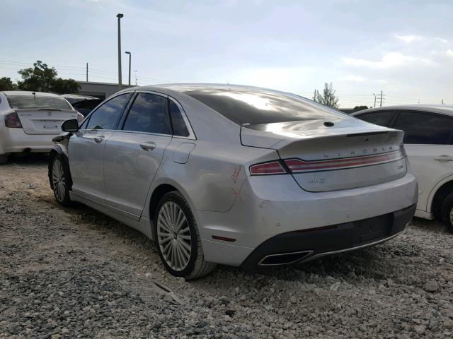 3LN6L5E92HR634343 - 2017 LINCOLN MKZ RESERV SILVER photo 3