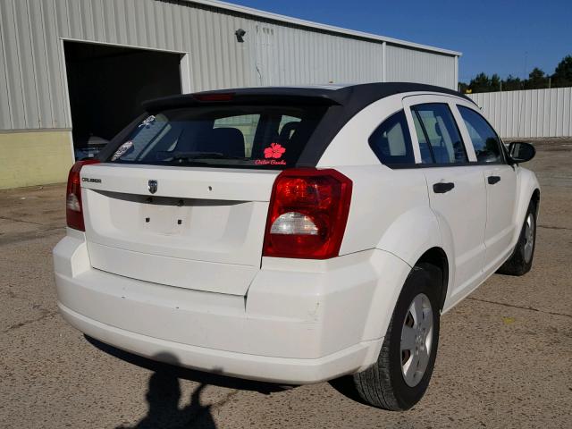 1B3HB28B87D104139 - 2007 DODGE CALIBER WHITE photo 4