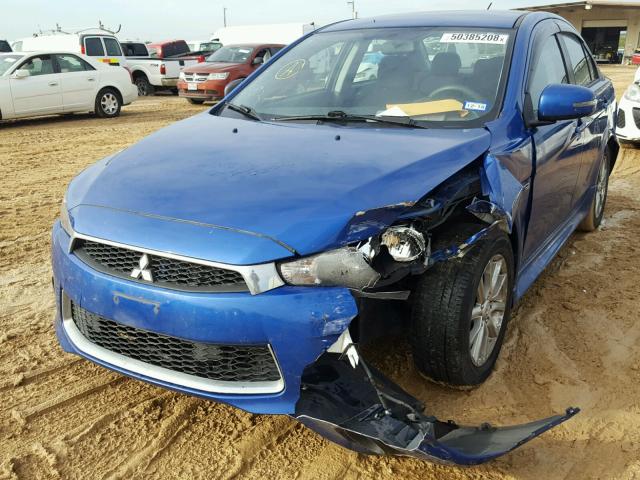 JA32U2FU6GU001531 - 2016 MITSUBISHI LANCER ES BLUE photo 2