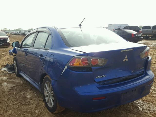 JA32U2FU6GU001531 - 2016 MITSUBISHI LANCER ES BLUE photo 3