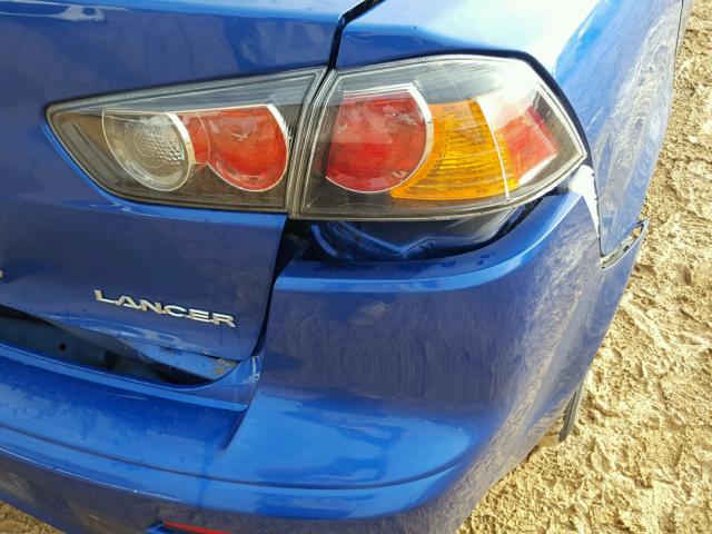 JA32U2FU6GU001531 - 2016 MITSUBISHI LANCER ES BLUE photo 9