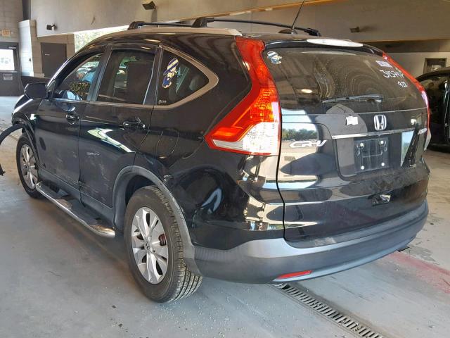 2HKRM4H71CH625096 - 2012 HONDA CR-V EXL BLACK photo 3