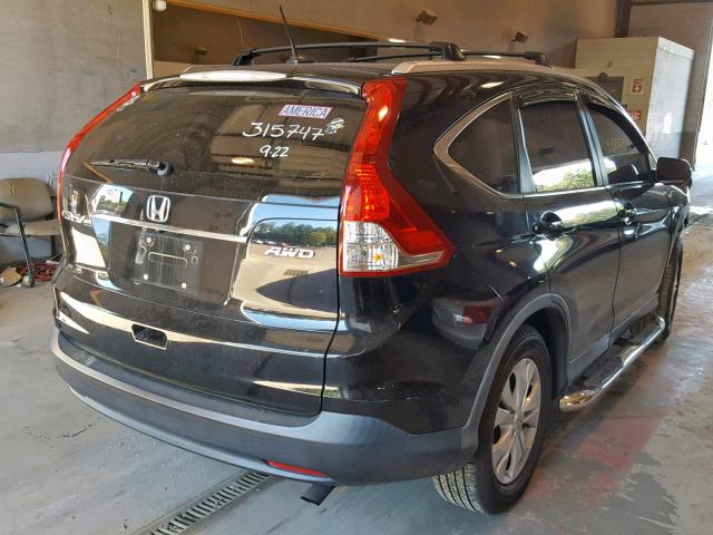 2HKRM4H71CH625096 - 2012 HONDA CR-V EXL BLACK photo 4