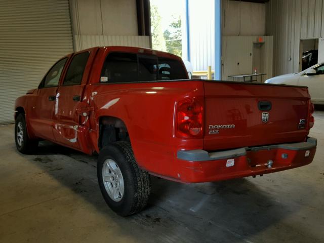 1D7HE48P97S151176 - 2007 DODGE DAKOTA QUA RED photo 3