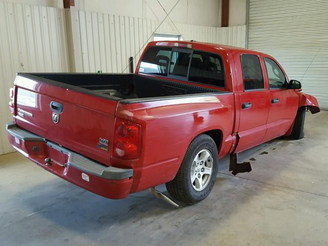 1D7HE48P97S151176 - 2007 DODGE DAKOTA QUA RED photo 4