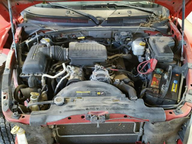 1D7HE48P97S151176 - 2007 DODGE DAKOTA QUA RED photo 7