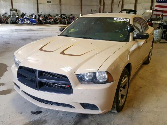 2C3CDXAT0DH648396 - 2013 DODGE CHARGER PO TAN photo 2