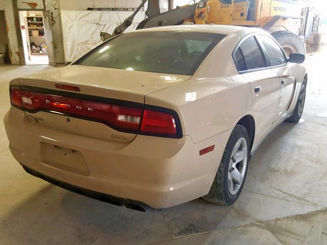 2C3CDXAT0DH648396 - 2013 DODGE CHARGER PO TAN photo 4