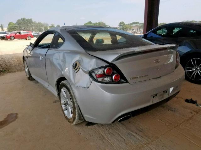 KMHHM66D37U259195 - 2007 HYUNDAI TIBURON GS SILVER photo 3