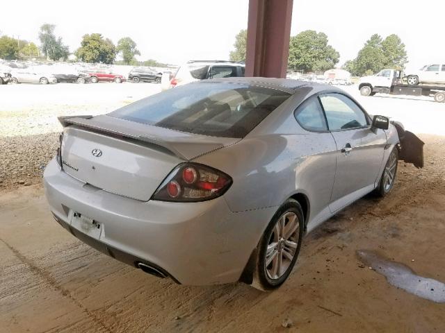 KMHHM66D37U259195 - 2007 HYUNDAI TIBURON GS SILVER photo 4