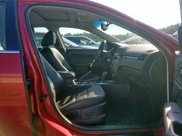 3FAHP0JA8AR296043 - 2010 FORD FUSION SEL RED photo 5