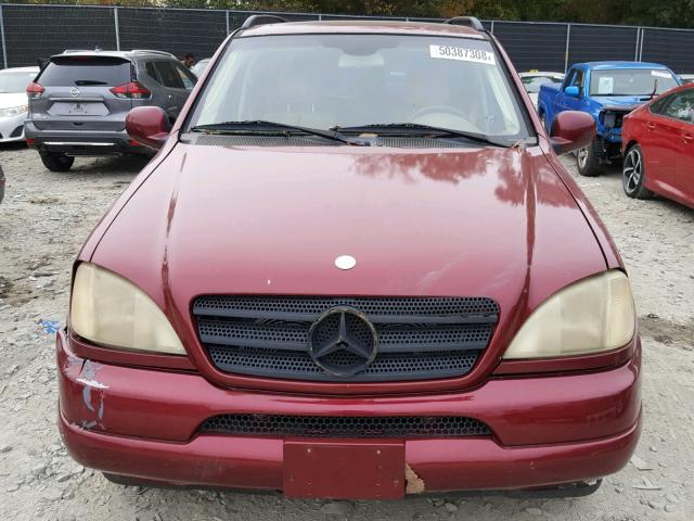 4JGAB54EXYA201536 - 2000 MERCEDES-BENZ ML 320 RED photo 9