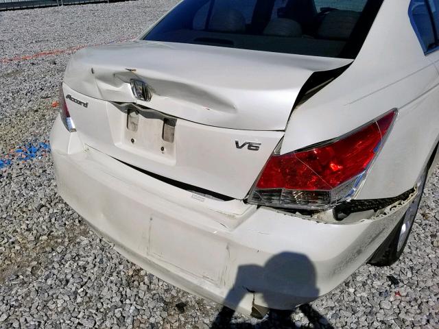 1HGCP36828A078178 - 2008 HONDA ACCORD EXL WHITE photo 9