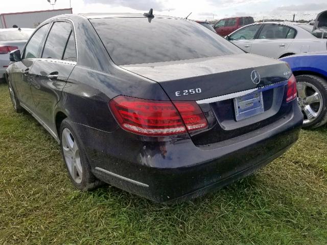 WDDHF0EB5EA938191 - 2014 MERCEDES-BENZ E 250 BLUE BLACK photo 3