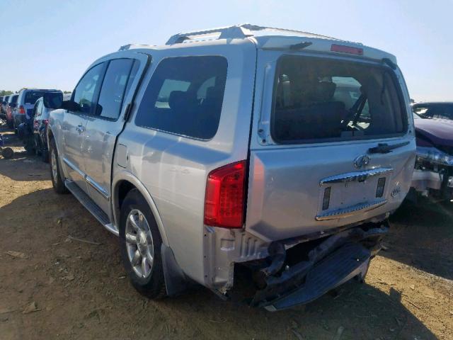 5N3AA08C04N810532 - 2004 INFINITI QX56 SILVER photo 3