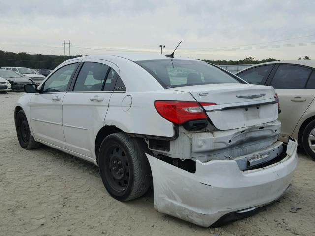 1C3CCBAB4CN273289 - 2012 CHRYSLER 200 LX WHITE photo 3