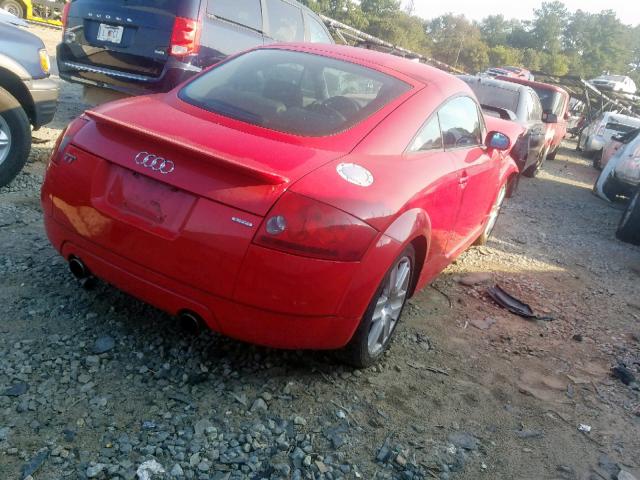 TRUWT28N941015146 - 2004 AUDI TT QUATTRO RED photo 4