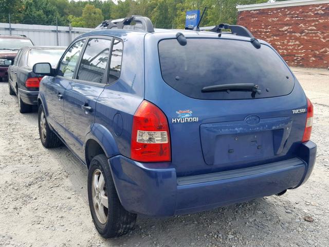 KM8JM12B55U189432 - 2005 HYUNDAI TUCSON GL BLUE photo 3