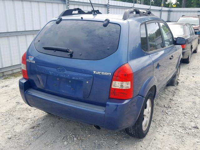 KM8JM12B55U189432 - 2005 HYUNDAI TUCSON GL BLUE photo 4