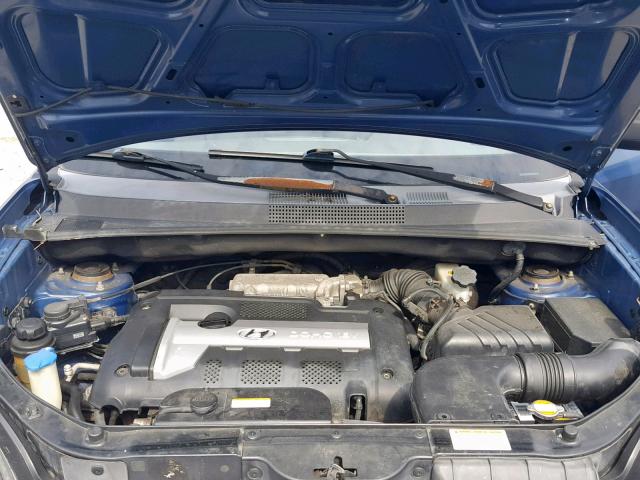 KM8JM12B55U189432 - 2005 HYUNDAI TUCSON GL BLUE photo 7