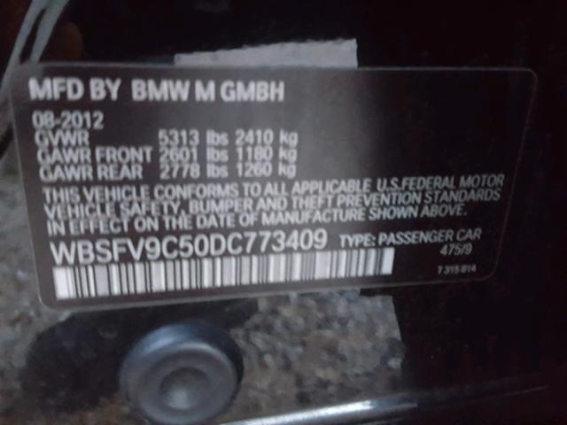 WBSFV9C50DC773409 - 2013 BMW M5 BLACK photo 10