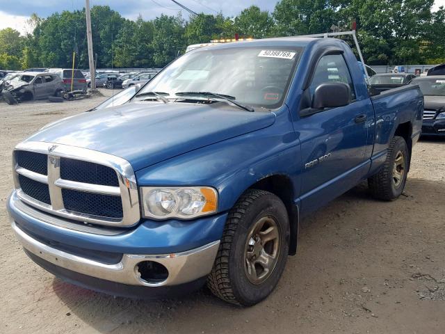 1D7HA16N55J558376 - 2005 DODGE RAM 1500 S BLUE photo 2