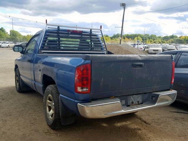 1D7HA16N55J558376 - 2005 DODGE RAM 1500 S BLUE photo 3