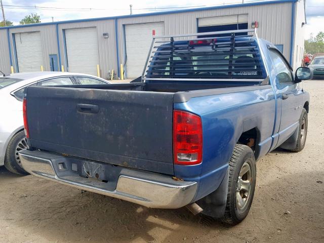 1D7HA16N55J558376 - 2005 DODGE RAM 1500 S BLUE photo 4