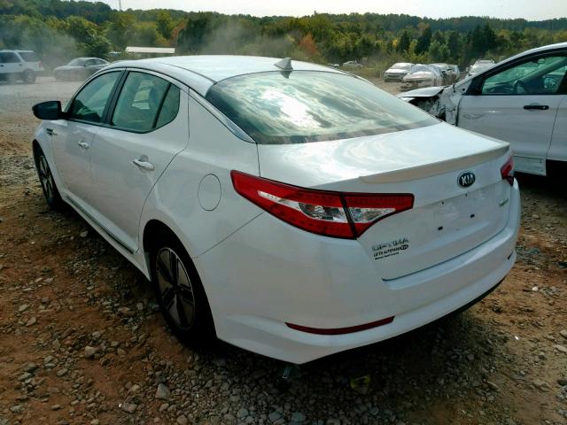 KNAGM4AD0D5052830 - 2013 KIA OPTIMA HYB WHITE photo 3