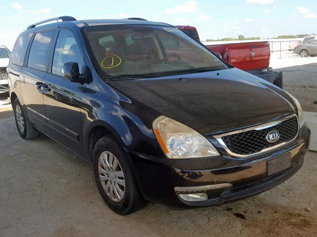 KNDMG4C71E6543584 - 2014 KIA SEDONA LX BLACK photo 1