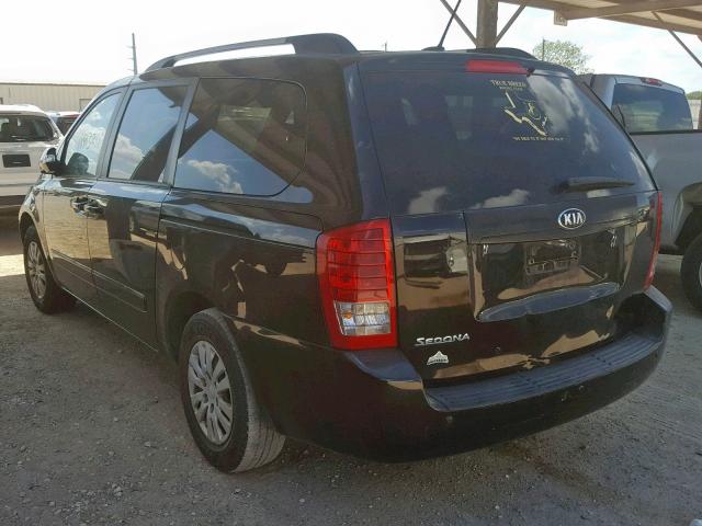 KNDMG4C71E6543584 - 2014 KIA SEDONA LX BLACK photo 3