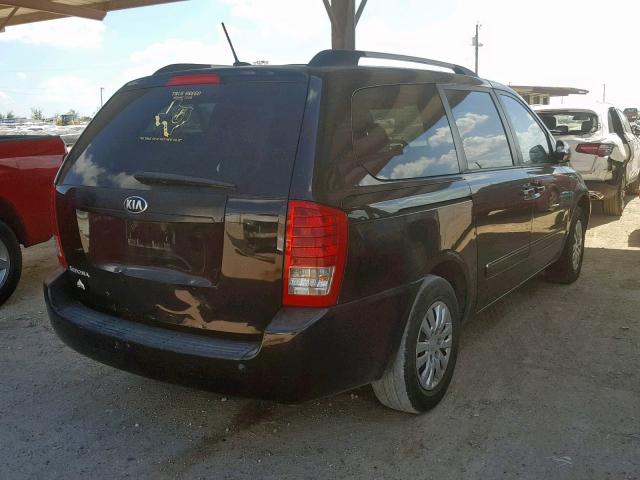 KNDMG4C71E6543584 - 2014 KIA SEDONA LX BLACK photo 4