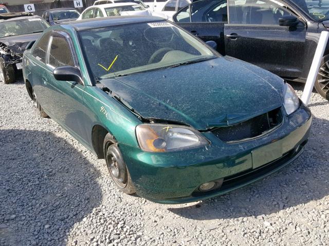 1HGEM22542L018096 - 2002 HONDA CIVIC LX GREEN photo 1