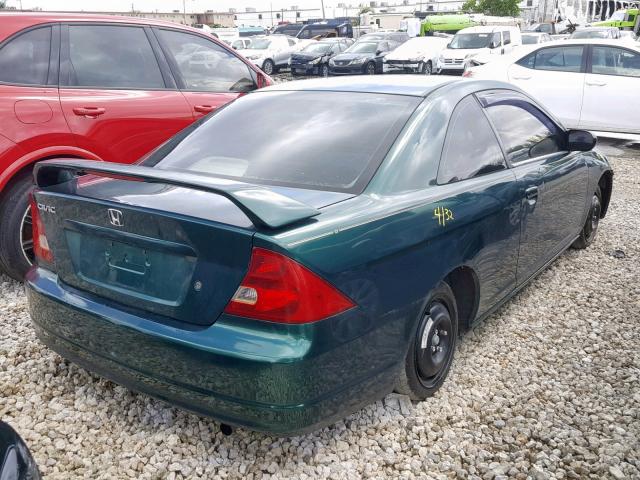 1HGEM22542L018096 - 2002 HONDA CIVIC LX GREEN photo 4