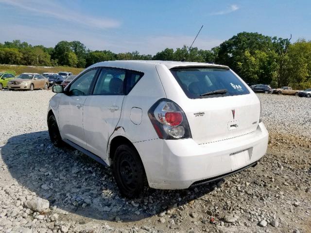 5Y2SP67899Z432985 - 2009 PONTIAC VIBE WHITE photo 3