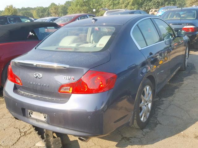 JN1CV6AP7BM304535 - 2011 INFINITI G37 BASE BLUE photo 4