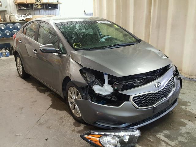 KNAFX4A82E5202508 - 2014 KIA FORTE EX GRAY photo 1