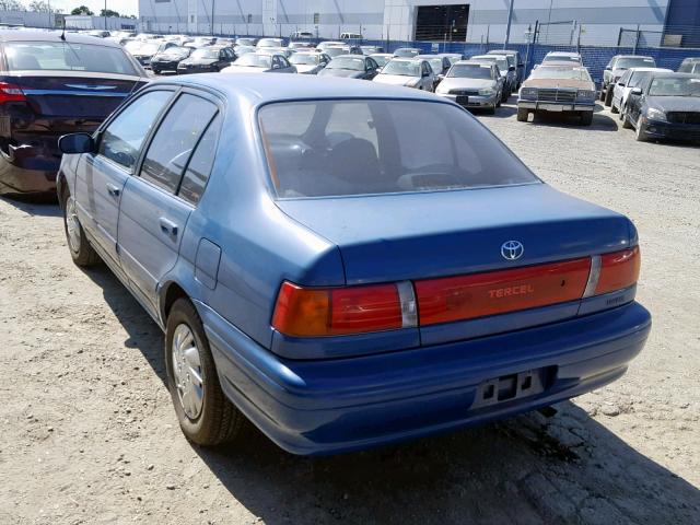 JT2EL44A4M0030138 - 1991 TOYOTA TERCEL LE BLUE photo 3