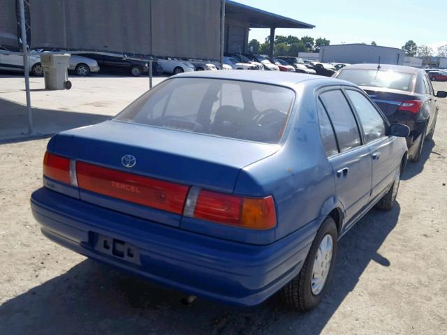 JT2EL44A4M0030138 - 1991 TOYOTA TERCEL LE BLUE photo 4