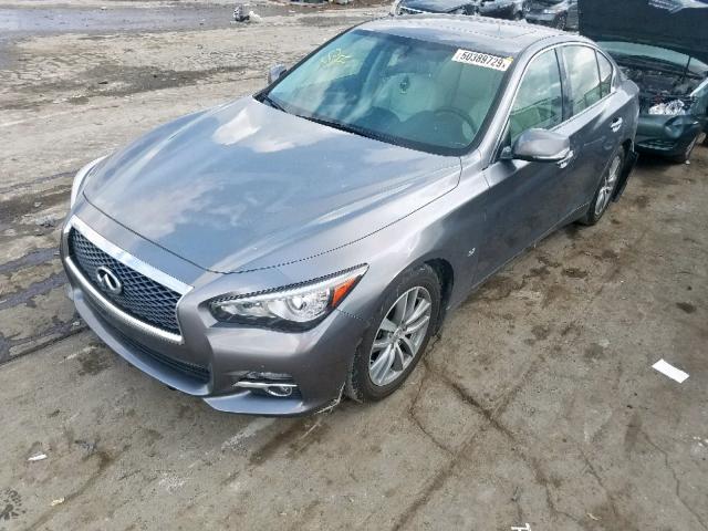 JN1BV7AP9FM343800 - 2015 INFINITI Q50 BASE GRAY photo 2