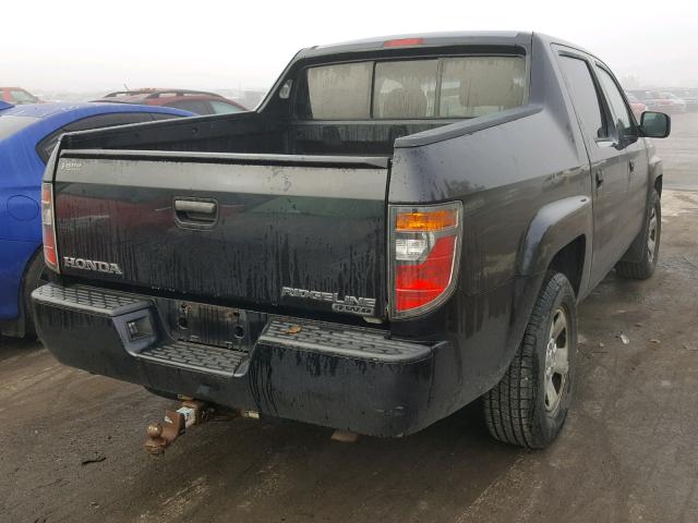 2HJYK16298H539652 - 2008 HONDA RIDGELINE BLACK photo 4