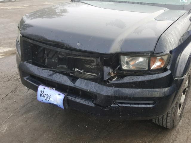 2HJYK16298H539652 - 2008 HONDA RIDGELINE BLACK photo 9